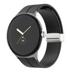 Dây đồng hồ silicone khóa gập màu trơn, cho Google Pixel Watch 4 / 3 / 2 / 1 41mm