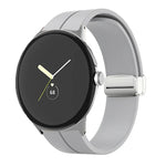 Dây đồng hồ silicone khóa gập màu trơn, cho Google Pixel Watch 4 / 3 / 2 / 1 41mm