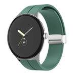 Dây đồng hồ silicone khóa gập màu trơn, cho Google Pixel Watch 4 / 3 / 2 / 1 41mm