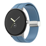 Dây đồng hồ silicone khóa gập màu trơn, cho Google Pixel Watch 4 / 3 / 2 / 1 41mm