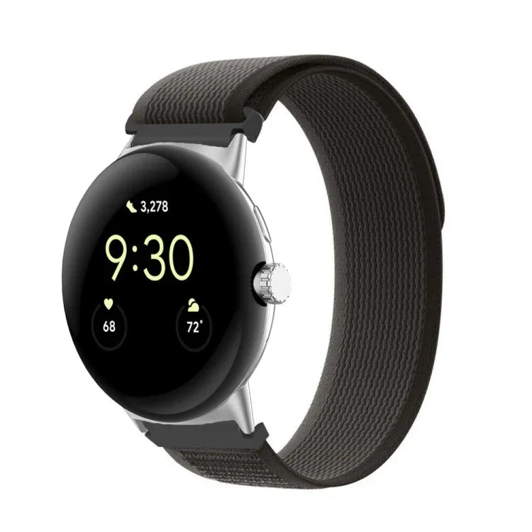 Dây đồng hồ nylon kết nối vòng bạc, cho Google Pixel Watch 4 / 3 / 2 / 1 41mm