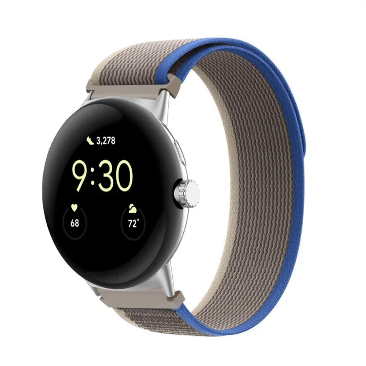 Dây đồng hồ nylon kết nối vòng bạc, cho Google Pixel Watch 4 / 3 / 2 / 1 41mm