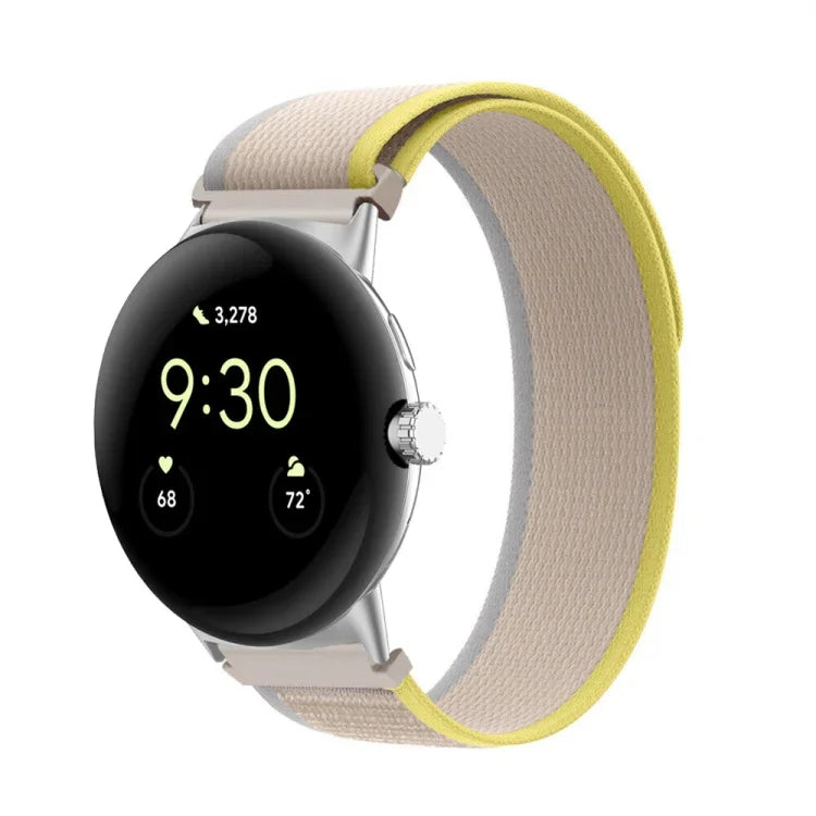 Dây đồng hồ nylon kết nối vòng bạc, cho Google Pixel Watch 4 / 3 / 2 / 1 41mm