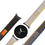 Dây đồng hồ nylon kết nối vòng bạc, cho Google Pixel Watch 4 / 3 / 2 / 1 41mm