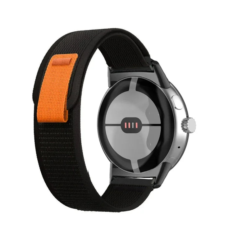 Dây đồng hồ nylon kết nối vòng đen, cho Google Pixel Watch 4 / 3 / 2 / 1 41mm