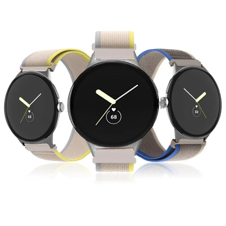 Dây đồng hồ nylon kết nối vòng đen, cho Google Pixel Watch 4 / 3 / 2 / 1 41mm