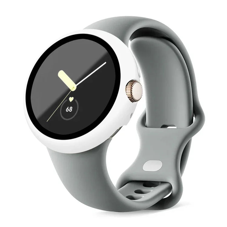 Ốp bảo vệ đồng hồ tích hợp kính cường lực PC mờ, cho Google Pixel Watch