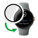 Ốp bảo vệ đồng hồ tích hợp kính cường lực PC mờ, cho Google Pixel Watch