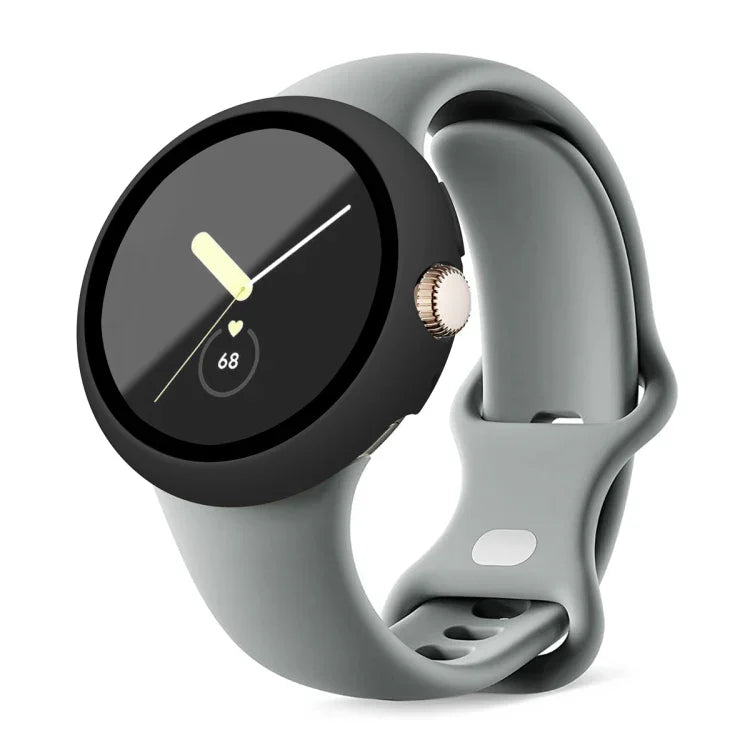 Ốp bảo vệ đồng hồ tích hợp kính cường lực PC mờ, cho Google Pixel Watch
