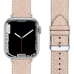 Dây đồng hồ da thật họa tiết hình thoi, Dành cho Apple Watch Series 8&7 41mm / SE 2&6&SE&5&4 40mm / 3&2&1 38mm, Dành cho Apple Watch Series 8&7 41mm / SE 2&6&SE&5&4 40mm / 3&2&1 38mm