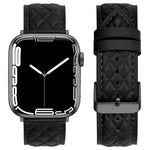 Dây đồng hồ da thật họa tiết hình thoi, Dành cho Apple Watch Series 8&7 45mm / SE 2&6&SE&5&4 44mm / 3&2&1 42mm, Dành cho Apple Watch Series 8&7 45mm / SE 2&6&SE&5&4 44mm / 3&2&1 42mm