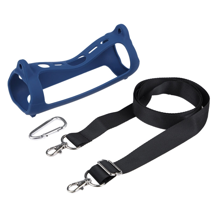 Ốp silicone có dây đeo vai cho loa Bluetooth di động, màu đen, đỏ, xanh dương