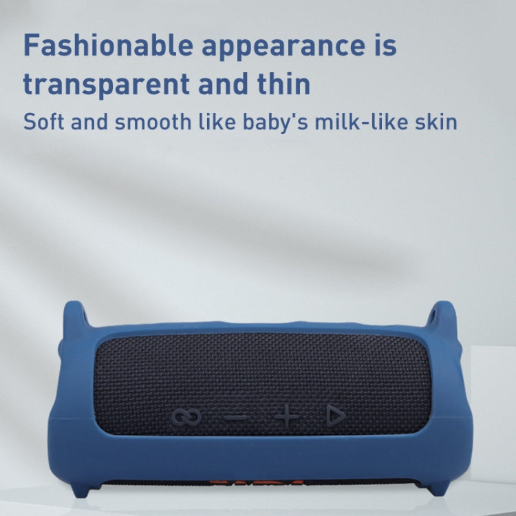 Ốp silicone có dây đeo vai cho loa Bluetooth di động, màu đen, đỏ, xanh dương