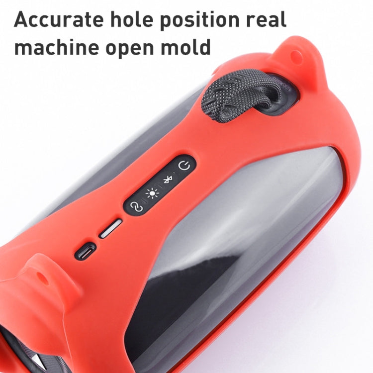 Ốp silicone có dây đeo vai cho loa Bluetooth hiệu ứng đèn màu, dành cho JBL Pulse 5 màu đen, dành cho JBL Pulse 5 màu đỏ, dành cho JBL Pulse 5 màu xanh dương