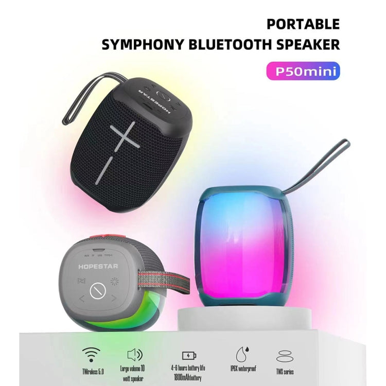Loa Bluetooth chống nước ngoài trời HOPESTAR P50 mini với đèn RGB, P50 mini