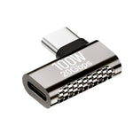 Bộ chuyển đổi hợp kim kẽm Type-C đực sang Type-C cái 100W 20Gbps, Type-C đực sang Type-C cái uốn cong bên, Type-C đực sang Type-C cái góc thẳng đứng, Type-C đực sang Type-C cái uốn cong trung bình, Type-C đực sang Type-C cái thẳng