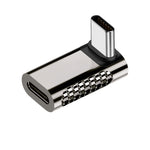 Bộ chuyển đổi hợp kim kẽm Type-C đực sang Type-C cái 100W 20Gbps, Type-C đực sang Type-C cái uốn cong bên, Type-C đực sang Type-C cái góc thẳng đứng, Type-C đực sang Type-C cái uốn cong trung bình, Type-C đực sang Type-C cái thẳng