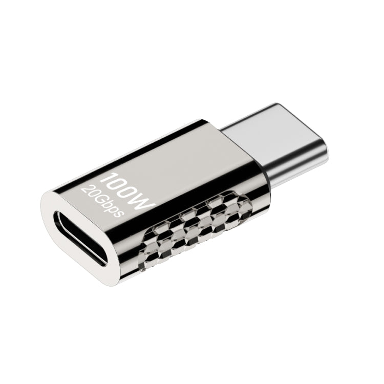Bộ chuyển đổi hợp kim kẽm Type-C đực sang Type-C cái 100W 20Gbps, Type-C đực sang Type-C cái uốn cong bên, Type-C đực sang Type-C cái góc thẳng đứng, Type-C đực sang Type-C cái uốn cong trung bình, Type-C đực sang Type-C cái thẳng