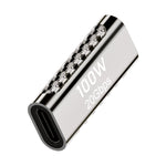 Bộ chuyển đổi hợp kim kẽm Type-C cái sang Type-C cái 100W 20Gbps, Type-C cái sang Type-C cái thẳng