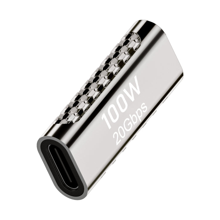 Bộ chuyển đổi hợp kim kẽm Type-C cái sang Type-C cái 100W 20Gbps, Type-C cái sang Type-C cái thẳng