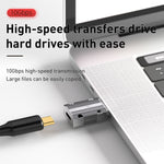 Bộ chuyển đổi hợp kim kẽm Type-C cái sang USB 3.0 đực 120W thẳng, Type-C cái sang USB 3.0 đực thẳng