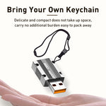 Bộ chuyển đổi hợp kim kẽm Type-C cái sang USB 3.0 đực 120W thẳng, Type-C cái sang USB 3.0 đực thẳng