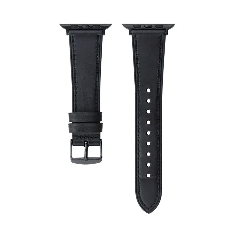 Dây đồng hồ da thật Crazy Horse, Dành cho Apple Watch Series 8&7 41mm / SE 2&6&SE&5&4 40mm, Dành cho Apple Watch Ultra 49mm / Series 8&7 45mm / SE 2&6&SE&5&4 44mm