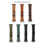 Dây đồng hồ da thật Crazy Horse, Dành cho Apple Watch Series 8&7 41mm / SE 2&6&SE&5&4 40mm, Dành cho Apple Watch Ultra 49mm / Series 8&7 45mm / SE 2&6&SE&5&4 44mm