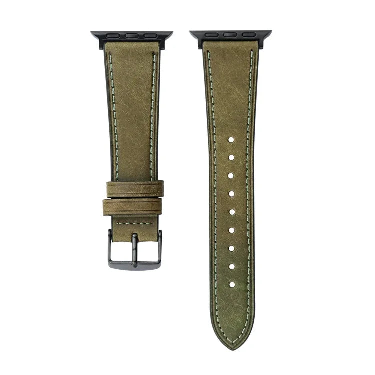 Dây đồng hồ da thật Crazy Horse, Dành cho Apple Watch Series 8&7 41mm / SE 2&6&SE&5&4 40mm, Dành cho Apple Watch Ultra 49mm / Series 8&7 45mm / SE 2&6&SE&5&4 44mm