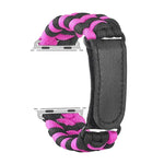 Dây đồng hồ nylon dệt trơn khóa dán Paracord, Dành cho Apple Watch Series 8&7 41mm / SE 2&6&SE&5&4 40mm, Dành cho Apple Watch Ultra 49mm / Series 8&7 45mm / SE 2&6&SE&5&4 44mm