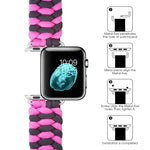 Dây đồng hồ nylon dệt trơn khóa dán Paracord, Dành cho Apple Watch Series 8&7 41mm / SE 2&6&SE&5&4 40mm, Dành cho Apple Watch Ultra 49mm / Series 8&7 45mm / SE 2&6&SE&5&4 44mm
