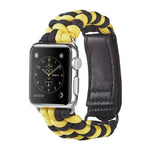 Dây đồng hồ nylon dệt trơn khóa dán Paracord, Dành cho Apple Watch Series 8&7 41mm / SE 2&6&SE&5&4 40mm, Dành cho Apple Watch Ultra 49mm / Series 8&7 45mm / SE 2&6&SE&5&4 44mm