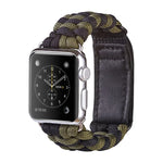 Dây đồng hồ nylon dệt trơn khóa dán Paracord, Dành cho Apple Watch Series 8&7 41mm / SE 2&6&SE&5&4 40mm, Dành cho Apple Watch Ultra 49mm / Series 8&7 45mm / SE 2&6&SE&5&4 44mm