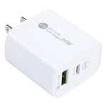 Sạc nhanh PD 20W USB-C/Type-C+QC 3.0 USB, thông số kỹ thuật: phích cắm Mỹ