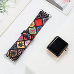 Dây đồng hồ co giãn khóa kiểu dân tộc, Dành cho Apple Watch Series 7 41mm / 6 & SE & 5 & 4 40mm, Dành cho Apple Watch Ultra 49mm / Series 8&7 45mm / SE 2&6&SE&5&4 44mm