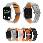 Dây đồng hồ da thật màu trơn, Dành cho Apple Watch Series 7 41mm / 6 & SE & 5 & 4 40mm / 3 & 2 & 1 38mm, Dành cho Apple Watch Series 7 45mm / 6 & SE & 5 & 4 44mm / 3 & 2 & 1 42mm