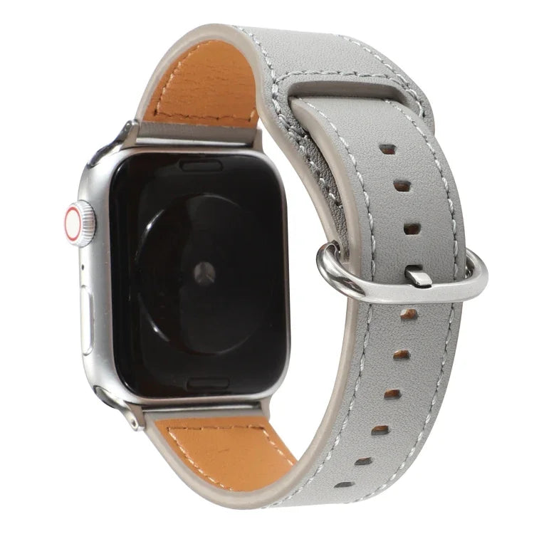 Dây đồng hồ da thật màu trơn, Dành cho Apple Watch Series 7 41mm / 6 & SE & 5 & 4 40mm / 3 & 2 & 1 38mm, Dành cho Apple Watch Series 7 45mm / 6 & SE & 5 & 4 44mm / 3 & 2 & 1 42mm