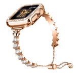 Dây đồng hồ kim loại đính toàn bộ kim cương Crown, Dành cho Apple Watch Series 8&7 45mm / SE 2&6&SE&5&4 44mm, Dành cho Apple Watch Series 8&7 41mm / SE 2&6&SE&5&4 40mm