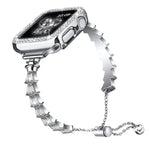 Dây đồng hồ kim loại đính toàn bộ kim cương Crown, Dành cho Apple Watch Series 8&7 45mm / SE 2&6&SE&5&4 44mm, Dành cho Apple Watch Series 8&7 41mm / SE 2&6&SE&5&4 40mm