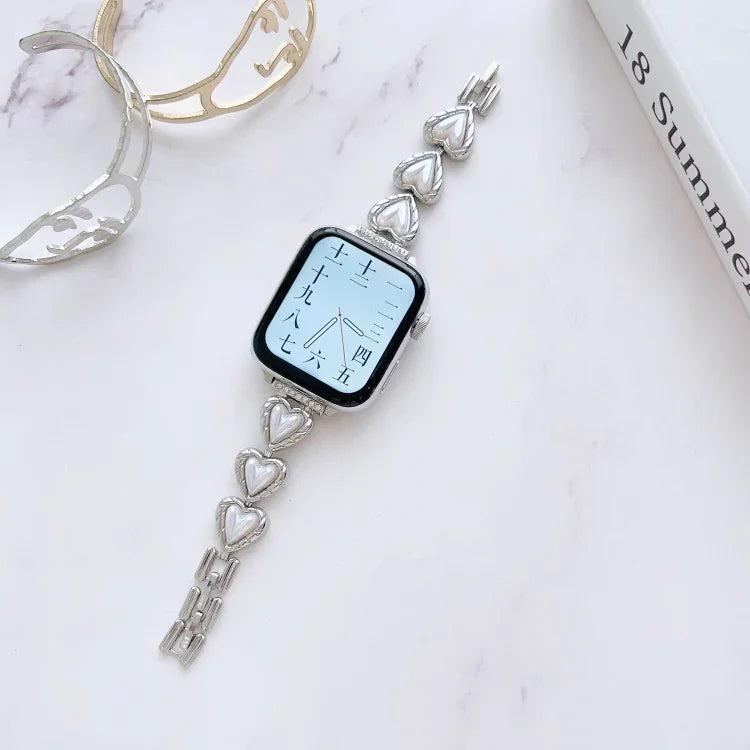 Dây đồng hồ vòng tay kim loại, Dành cho Apple Watch Series 8&7 45mm / SE 2&6&SE&5&4 44mm, Dành cho Apple Watch Series 8&7 41mm / SE 2&6&SE&5&4 40mm