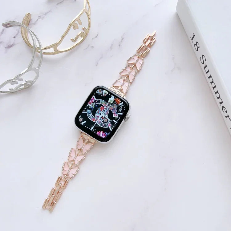 Dây đồng hồ vòng tay kim loại, Dành cho Apple Watch Series 8&7 45mm / SE 2&6&SE&5&4 44mm, Dành cho Apple Watch Series 8&7 41mm / SE 2&6&SE&5&4 40mm