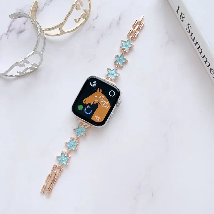 Dây đồng hồ vòng tay kim loại, Dành cho Apple Watch Series 8&7 45mm / SE 2&6&SE&5&4 44mm, Dành cho Apple Watch Series 8&7 41mm / SE 2&6&SE&5&4 40mm