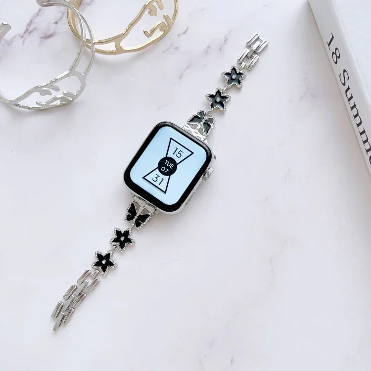 Dây đồng hồ vòng tay kim loại, Dành cho Apple Watch Series 8&7 45mm / SE 2&6&SE&5&4 44mm, Dành cho Apple Watch Series 8&7 41mm / SE 2&6&SE&5&4 40mm