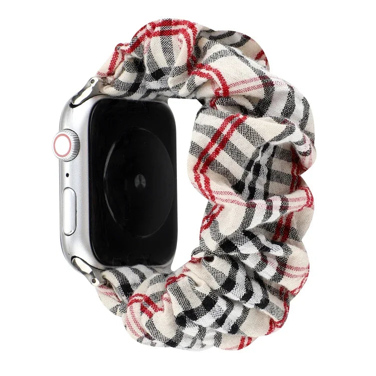 Dây đồng hồ vải họa tiết hoa ca rô, Dành cho Apple Watch Ultra 49mm / Series 8&7 45mm / SE 2&6&SE&5&4 44mm / 3&2&1 42mm, Dành cho Apple Watch Series 8&7 41mm / SE 2&6&SE&5&4 40mm / 3&2&1 38mm