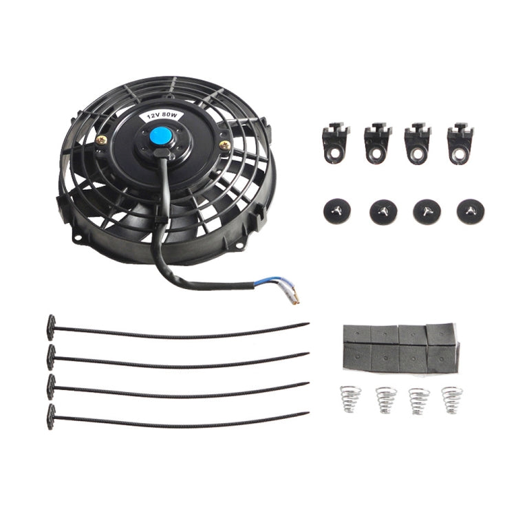 12V 80W Car Powerful Transmission Oil Cooling Fan with Mounting Accessorie, 7 inch, 9 inch, 12 inch