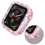 Ốp bảo vệ PC đính kim cương hai hàng, dành cho Apple Watch Series 6 / 5 / 4 / SE 2025 / 2023 / 2022 40mm, dành cho Apple Watch Series 3 & 2 & 1 42mm