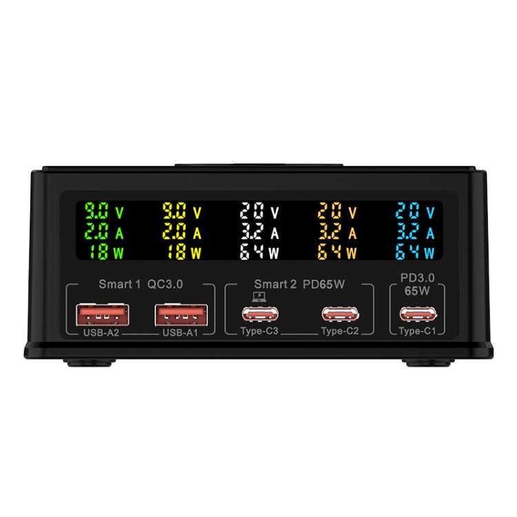 Bộ sạc đa cổng 868H 6 trong 1 160W 3 PD Type-C + 2 QC3.0 USB, 868H