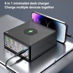 Bộ sạc đa cổng 868H 6 trong 1 160W 3 PD Type-C + 2 QC3.0 USB, 868H