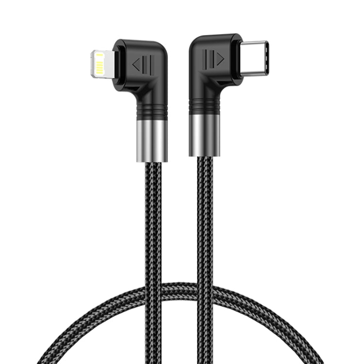 A9 Cáp Dữ Liệu Góc Đôi 30W USB-C/Type-C sang 8 Pin, 0.5m, 1m, 2m, 3m