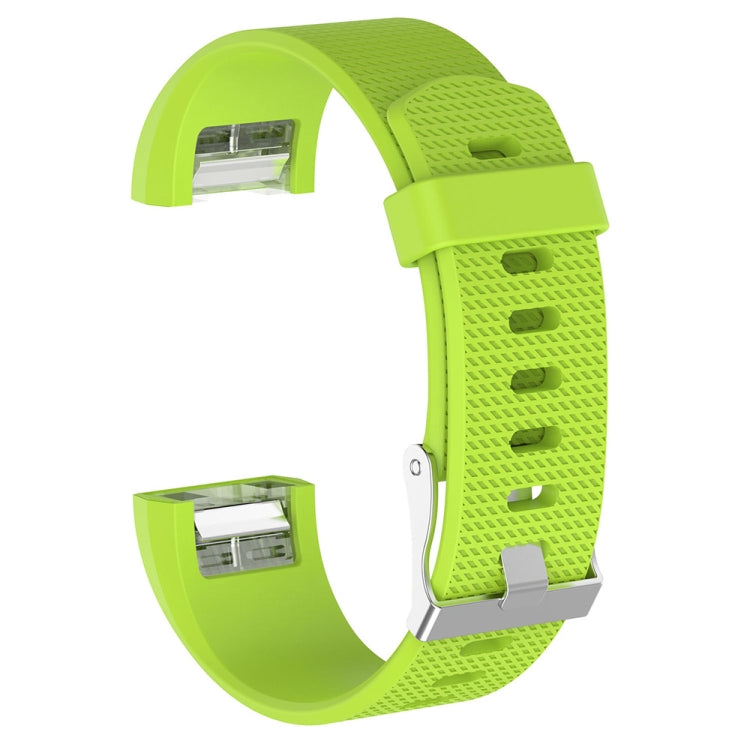 For Fitbit Charge 2 Common Texture Silicone Replacement Wrist Strap Watchband with Buckle, S, L